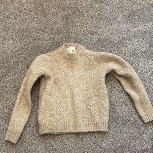 Shetland Pure New Wool 100% Wool Mock Neck Sweater